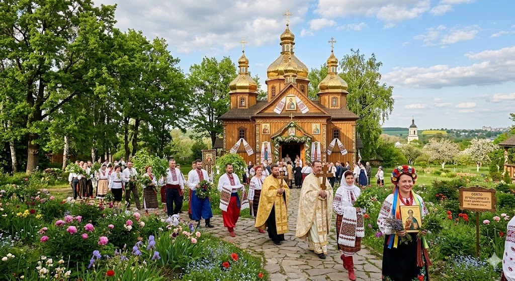 Праздник у деревянной церкви