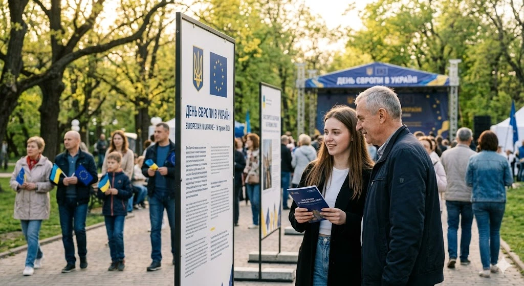 Празднование Дня Европы в парке