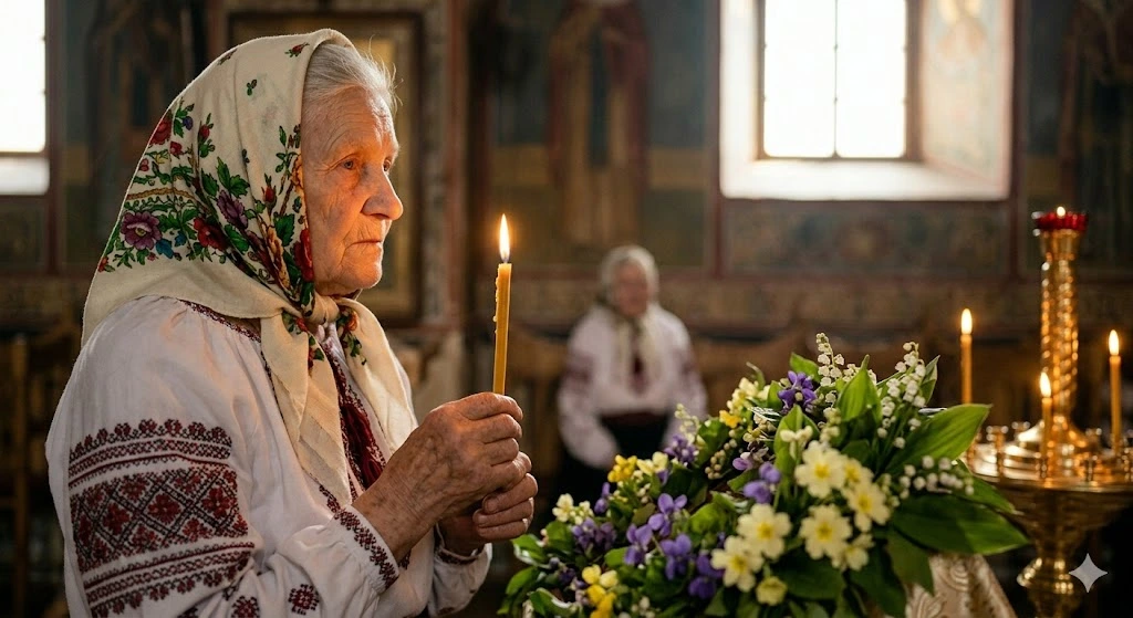 Українська церква, ікона, свічки