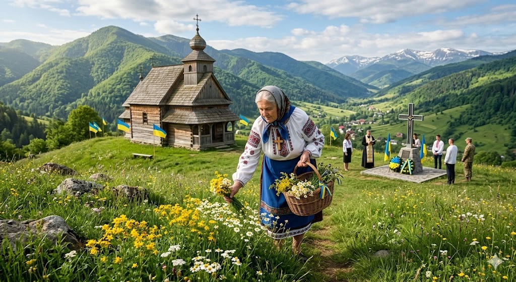 Збір квітів у Карпатах