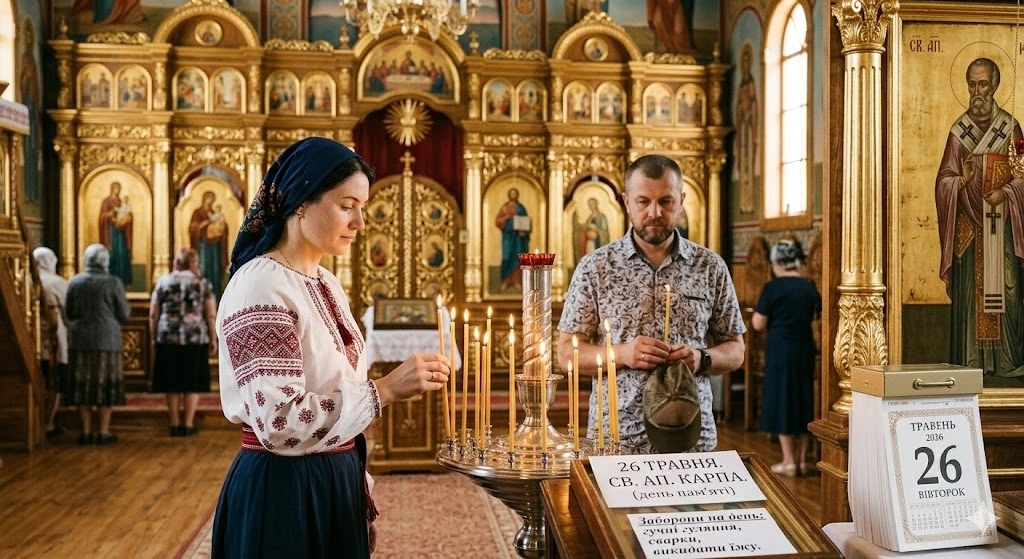 Жінка та чоловік у церкві