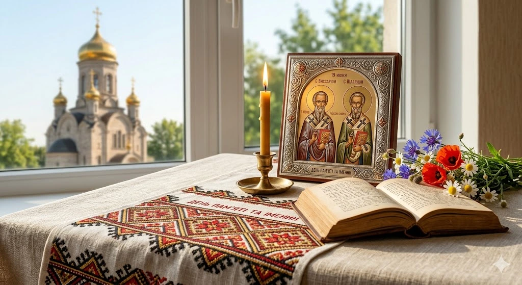 Икона, свеча, рушник