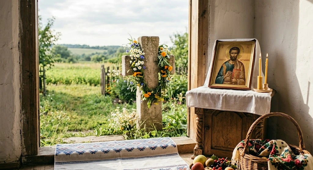 Икона у полевого креста