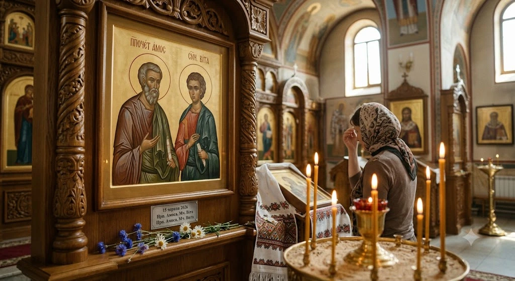 Молитва перед старовинною іконою