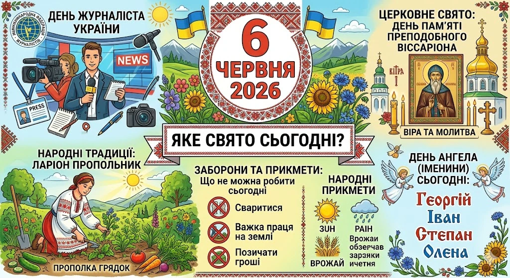 Праздник 6 июня в Украине