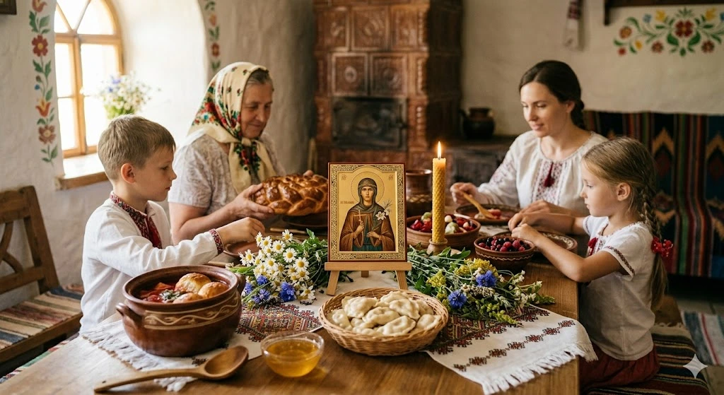 Семейный ужин с иконой