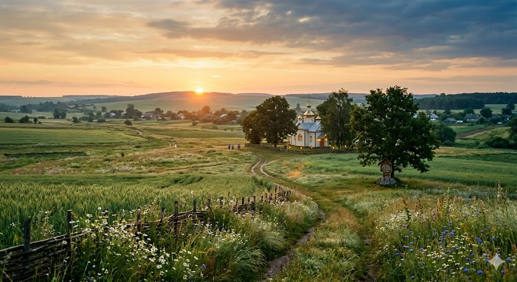 Широкая панорама степи