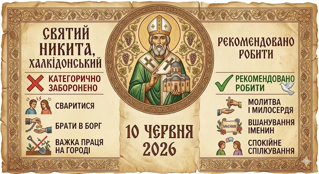 Церковные правила 10 июня