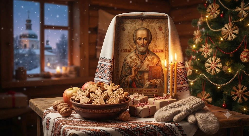 Икона, подарки и миколайчики