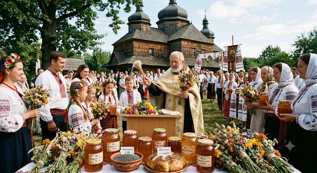 Освящение меда в Украине