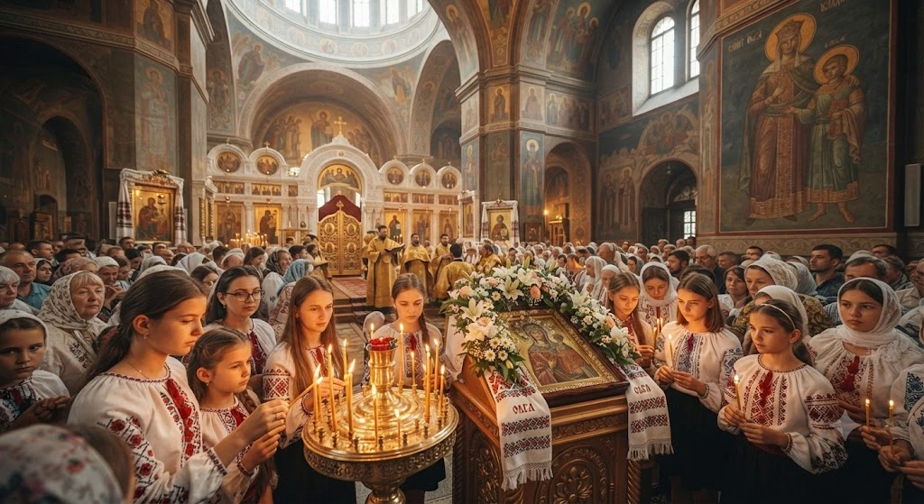 Праздничная служба в храме