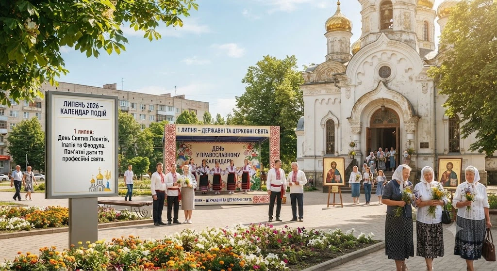 Празднование 1 июля у храма