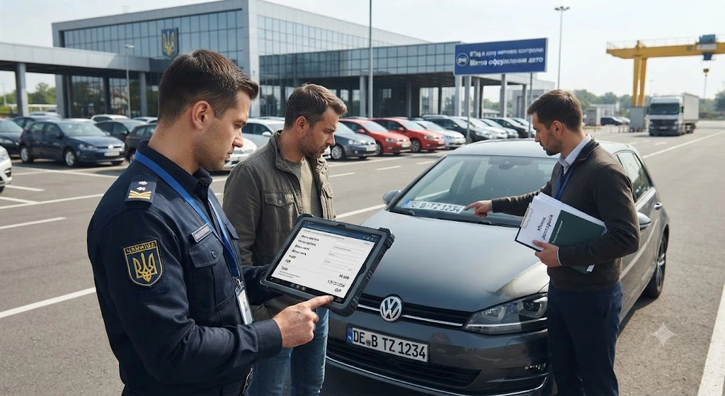 Таможенный досмотр автомобиля в Украине