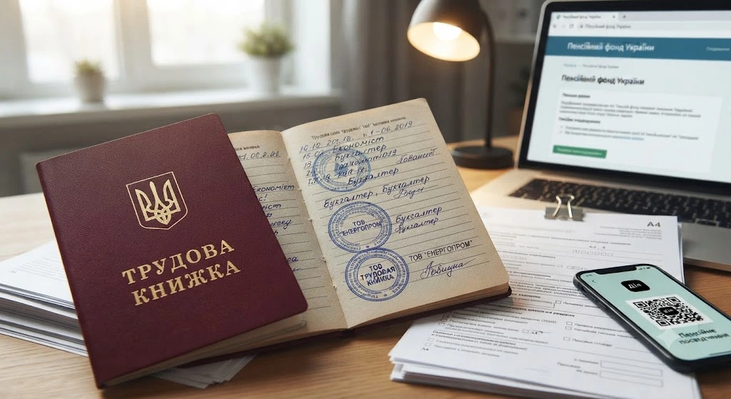 Трудовая книжка и пенсионные документы