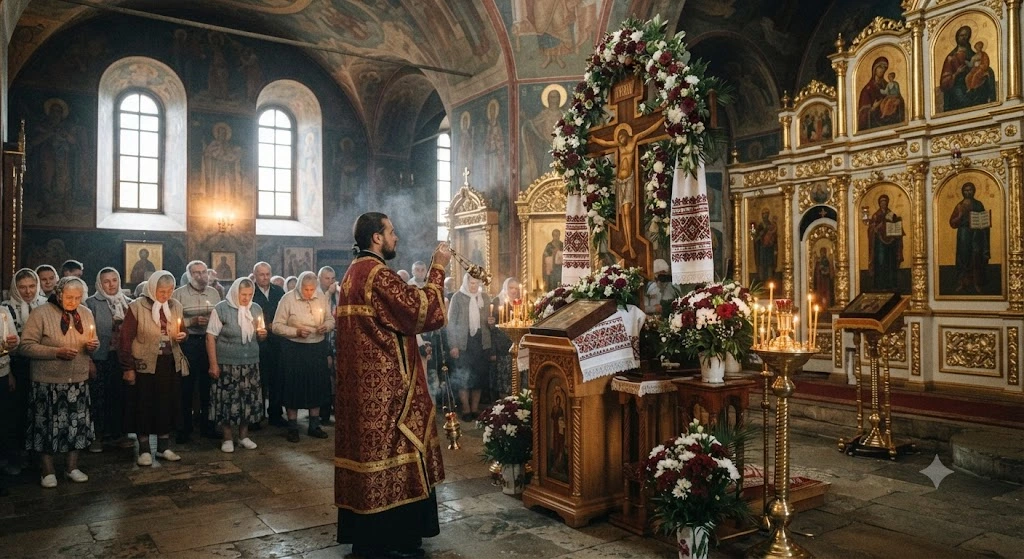 Воздвижение Креста в церкви