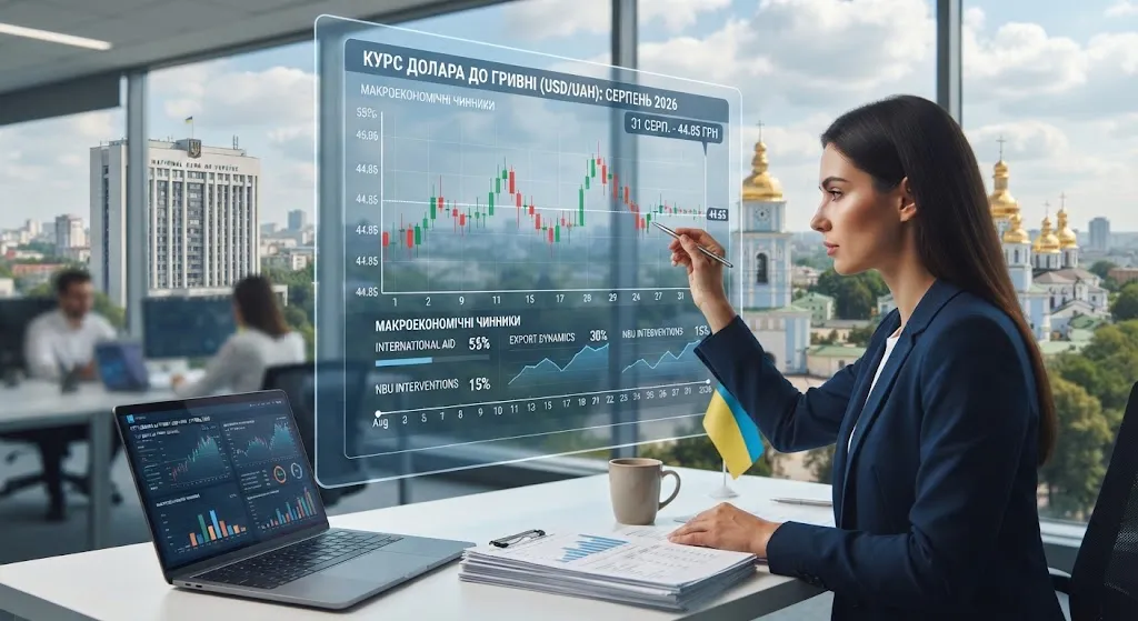 Анализ курса валют USD/UAH