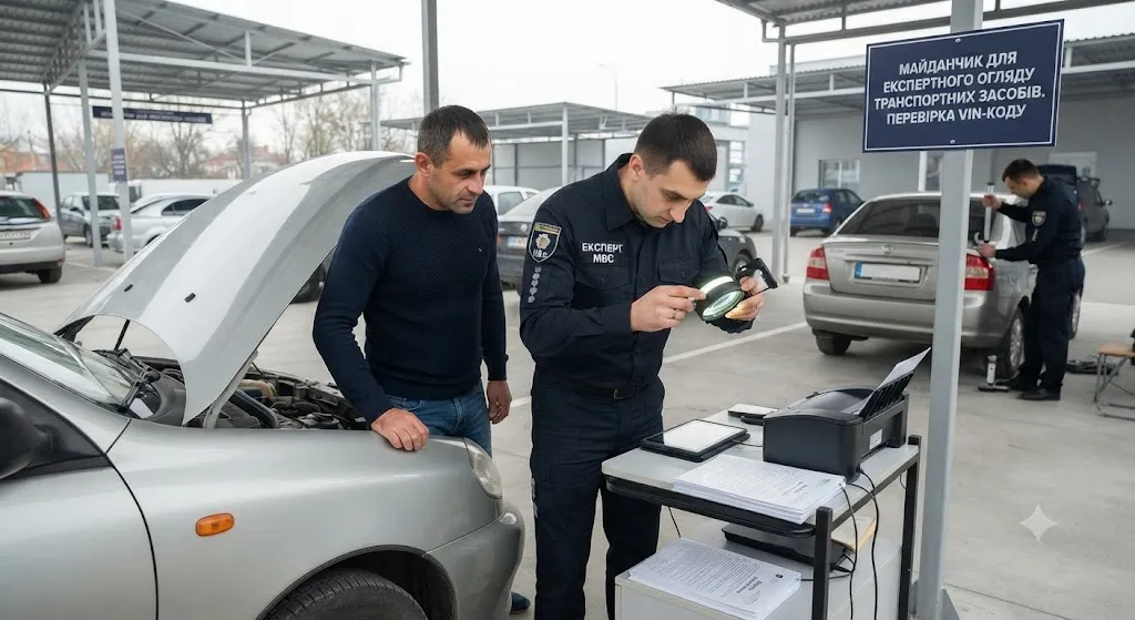 Экспертный осмотр автомобиля в МВС