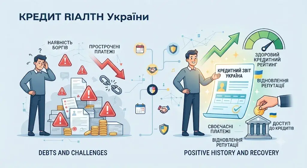 Інфографіка кредитної історії Україна