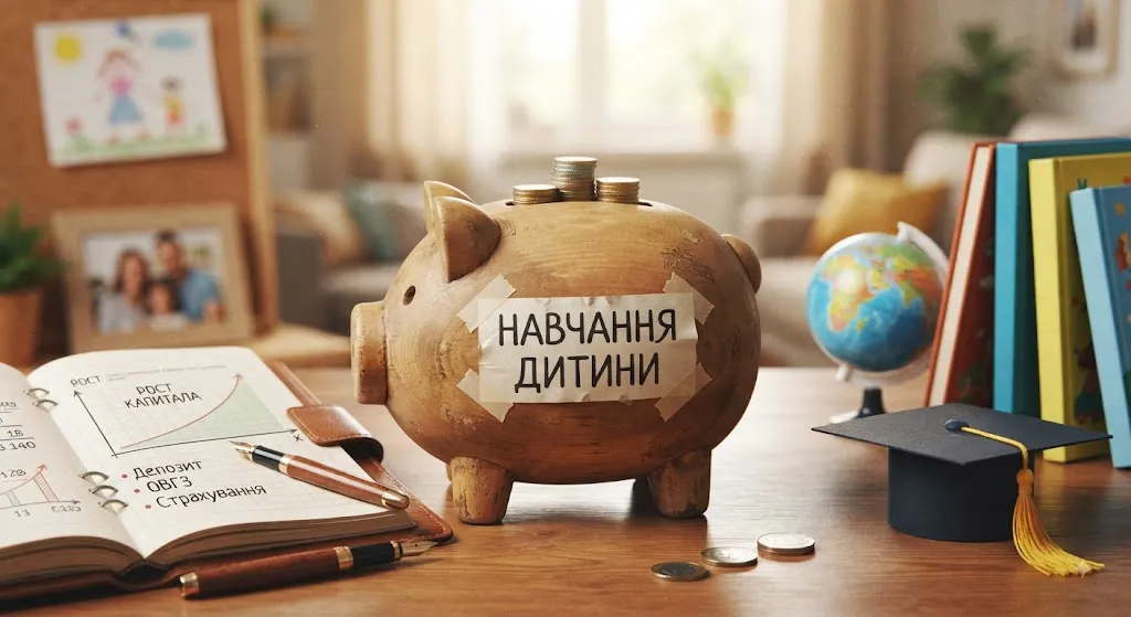 Копилка с надписью "Обучение"