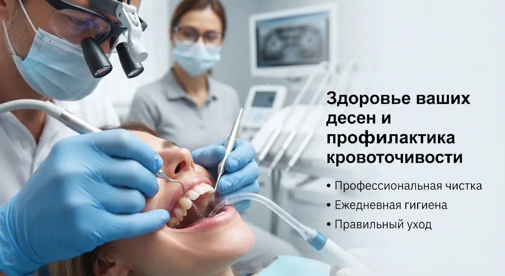 Профессиональная чистка зубов стоматологом