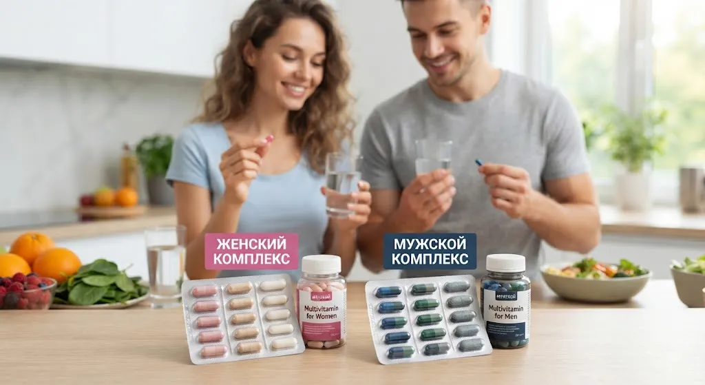 Руки выбирают витамины