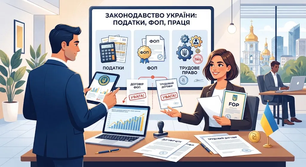 Украинское законодательство: налоги, ФЛП, труд
