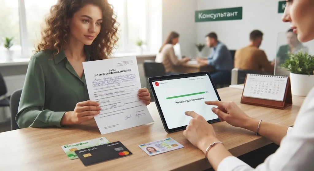 Консультация в банке по реквизитам