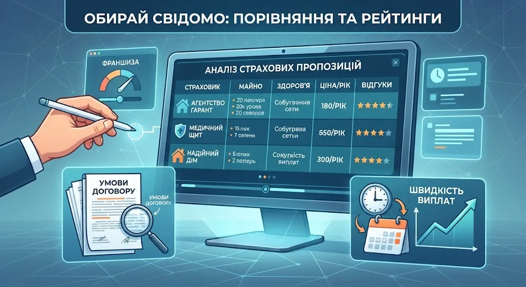 Порівняння та рейтинг страхових пропозицій