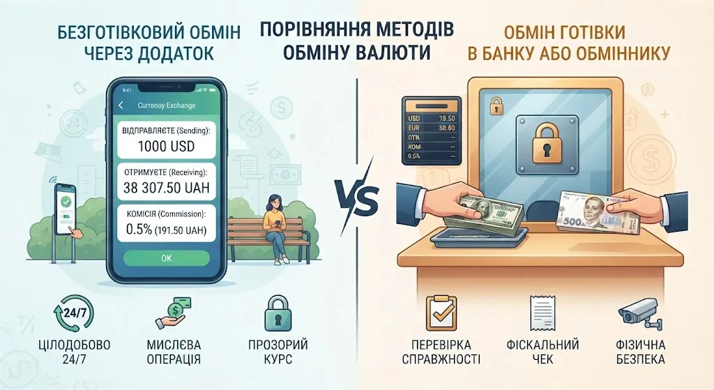 Прозрачный обмен валюты в банке